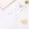 Bride Hair Bows Clips for Women Bridal Accessories White Satin