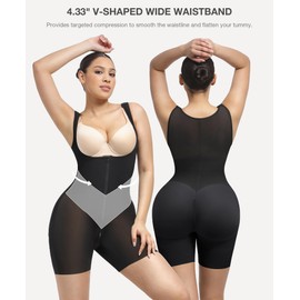 Lover-Beauty Fajas Colombianas Shapewear for Women Tummy Control Postpartum Body Shaper Butt Lifting Bodysuit Black L