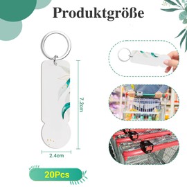 Corpower Pack of 20 Acrylic Shopping Trolley Release Keyrings, Shopping Trolley Token, Thank You Gift for Guests, Teachers, Teachers, Colleagues, Team, Employees