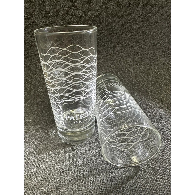 Patron Tequila Highball Cocktail Glasses With A Set Of 2