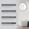 Jakooz Rollup Shower Curtain for Bathroom. Waterproof, 100% PEVA, Heavy
