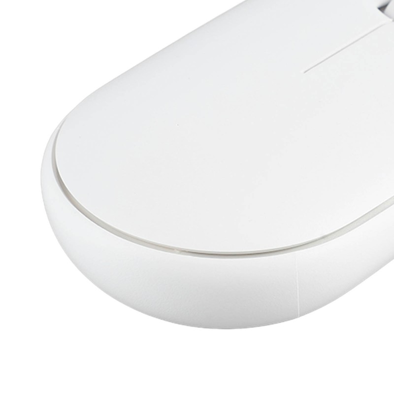 Wireless Mouse White 2.4G BT Mode Ultra Slim Silent Optical