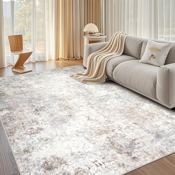 Srugn Washable Rugs 8x10 Area Rugs for Living Room,Modern Abstract