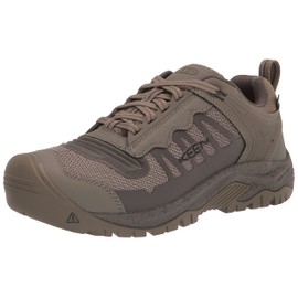 KEEN Utility Men’s Reno Low Height Soft Toe Flexible Waterproof Athletic Work Shoes, Brindle/Morel, 11 Medium US