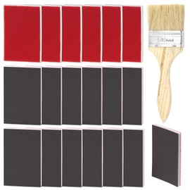 Glarks 21Pcs 2500 Grits Sanding Sponge Sanding Pads Sanding Blocks Washable Flexible Soft Foam Wet Dry with 1Pc 2.5 Inch Painting Brush