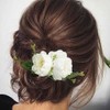 Yheahin Bridal White Rose Flower Hair Comb Boho Handmade Floral