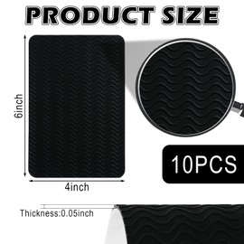 10 Pack Shoe Sole Protector, Self-Adhesive Anti-Slip High Heel Shoe Protector, Shoes Non-Slip Bottom Covers for Women(Black,6 x 4inches)