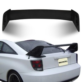 SCITOO Glossy Black Spoiler Wing Body Kit Compatible with 2000-2005 for Toyota Celica Rear Trunk Spoiler Wing Splitter Chin Exterior Diffuser