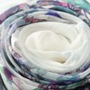 JWSilk Long Silk Chiffon Scarf Floral Print, White