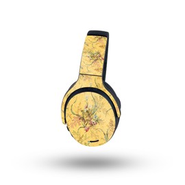MightySkins Glossy Glitter Skin Compatible with Skullcandy Crusher ANC 2 - Yellow Marble End | Protective, Durable High-Gloss Glitter Finish | Easy to Apply