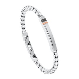 s.Oliver 2032557 Men's Stainless Steel Bracelet 19.5 + 1.5 cm Two-Tone Comes in Jewellery Gift Box, Stainless Steel, No Gemstone