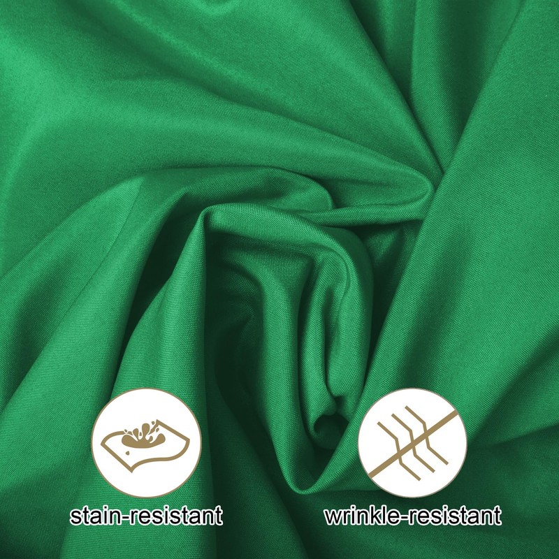 Ascoza 2pack 90 Inch Emerald Round Tablecloth in Washable Polyester