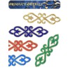 10 Pieces Traditional Iron on Patches,Embroidered Patch Applique for Clothes,Gold