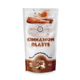 Raven Candy Cinnamon Blasts Freeze Dried Candy 1.5 oz | Crunchy & Zesty | Perfect for On-The-Go Snacking | Light & Airy Sweet Treats | TikTok Challenge Favorite | Quality Tasty Snack