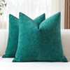JOTOM Set of 2 Chenille Cushion Covers, Decorative Soft Plain