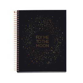 Miquel Rius M Fashion 4 Subject Notebook, Lined 11" x 8.5" Heavyweight Paper, 120 Sheets (Subjects Separated by color), 3 Hole Punched, Micro-Perforated, Galaxy Board Cover, Multicolor