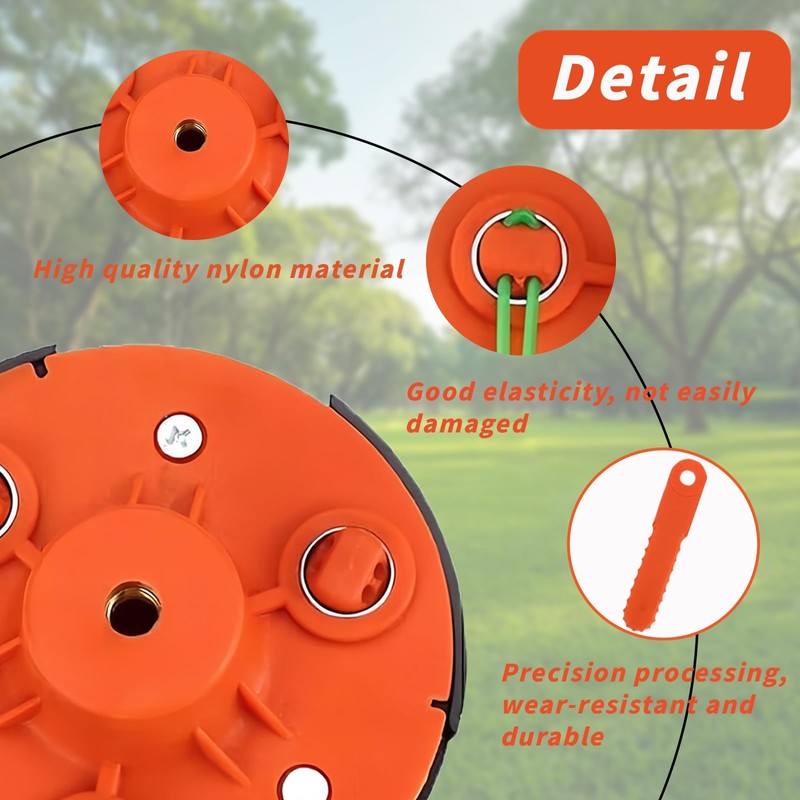 SilverChry Universal grass trimmer head, 2-in-1 mowing head, brush cutter,