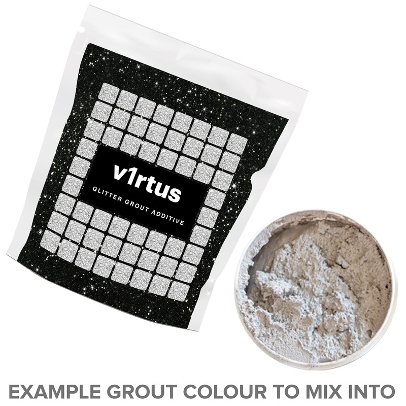 v1rtus Black Glitter Grout Tile Additive 100g / 3.5oz for