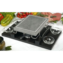 Ilsa 8.25 in. x 11.4 ft. Rectangular Lava Rock Plate with Stand44; 9 Piece