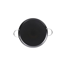 IMUSA 9in Carbon Steel Nonstick Round Comal with Metal Handles, Black