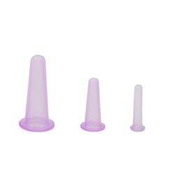 4Pcs Massage Cupping Set Silicone Mini Facial Cups Face Massager Helper Skin Care Neck Back Eyes Massaging Cup Safe to Use, Don't Worry About Burns Health Care Products (Purple)