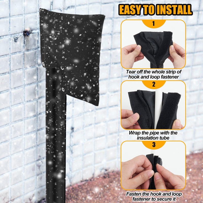 6 Pack 13 Feet Outdoor Pipe Cover for Winter with
