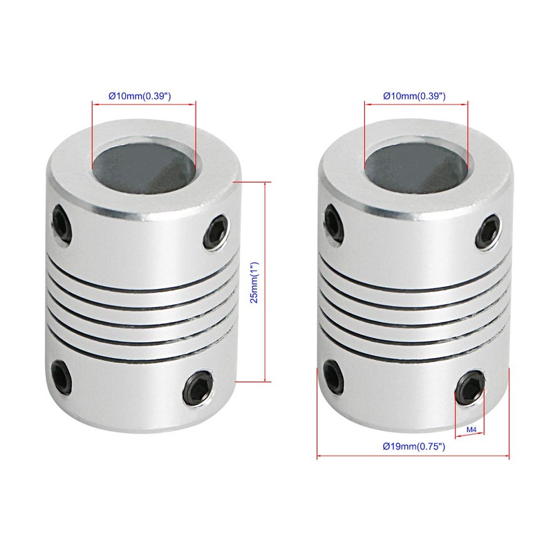 Aopin Flexible Coupling Motor 10mm to 10mm Shaft for 3D