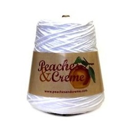 14 oz Peaches and Cream Cotton Size 4 Medium White Yarn
