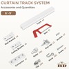 Ceiling Curtain Track White 6-9 ft Heavy Duty Ceiling/Wall Mount