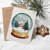 Wee Blue Coo Winter Cabin Trees Snow Globe Festive Fun