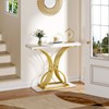 YITAHOME Gold Console Table, Modern Sofa Table for Living Room,