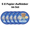 PrintAttack P040 6+1 Set Waste Separation Stickers, Scratch, Weather and