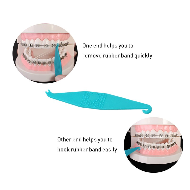 Pack of 30 Orthodontic Elastic Rubber Bands, Disposable Plastic Brace,