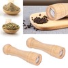 2pcs Wood Salt and Pepper Grinder Adjustable Coarseness Wooden Pepper