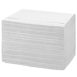 Pack of 125 Disposable Dental Boxes for Patients, 13 x 18 inches, 3-Layer Waterproof Piercing Tattoo Paper Napkin Cloth for Dental Clinic, Tattoo Station and Salon (White)