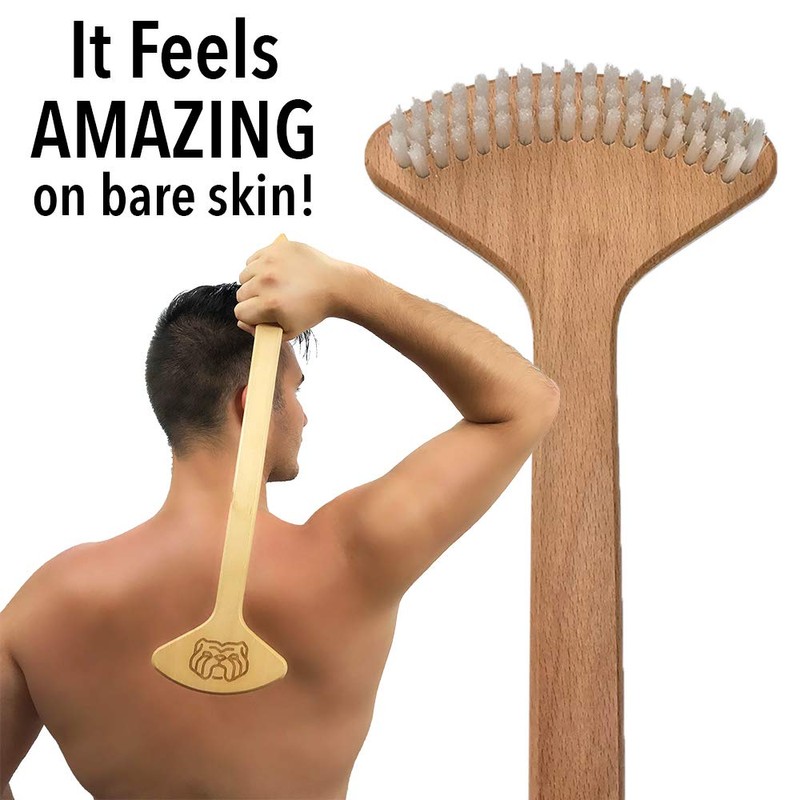 The Bulldog Back Scratcher, The Original Brush Skin Stimulator for