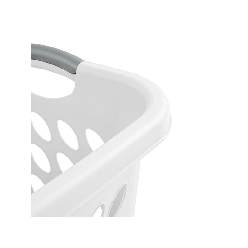 White Laundry Basket, Square, White, 19-In. 1217