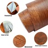 DESOMINOR 32.8Ft Black Border Peel &Stick Wood Grain Wallpaper Border