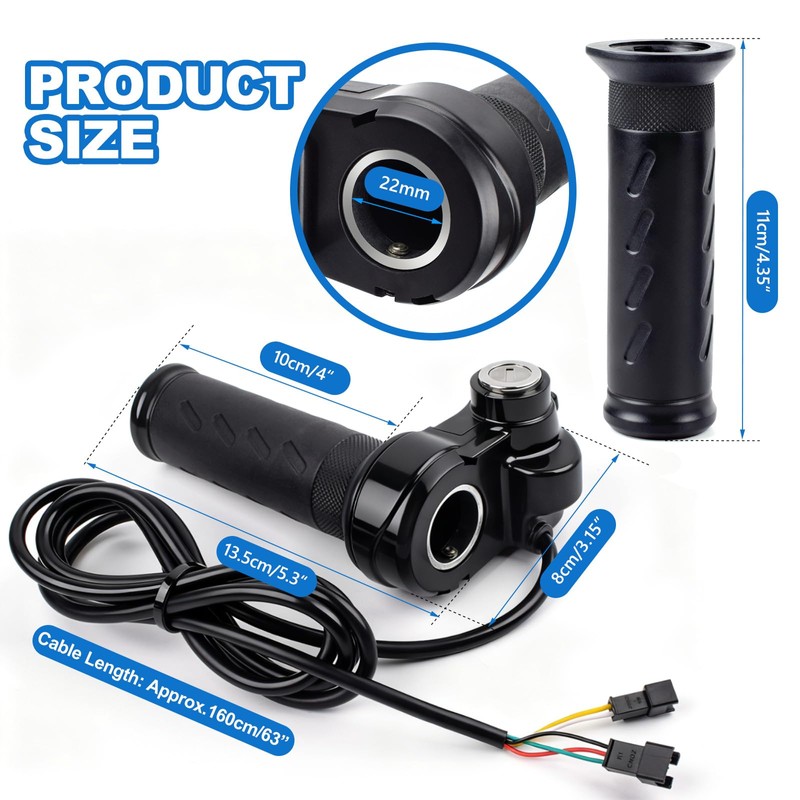 Full Twist Throttle Ridstar Q20 - Electric Bike Throttle Grip