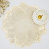 Gold Placemats Set of 6 Metallic Round Placemats Vinyl Table