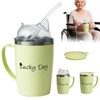 350ml Adult Sippy Cups, 3-in-1 Beakers for Elderly with 30cm