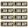 380 ACP Ammo Sticker 8 Pack