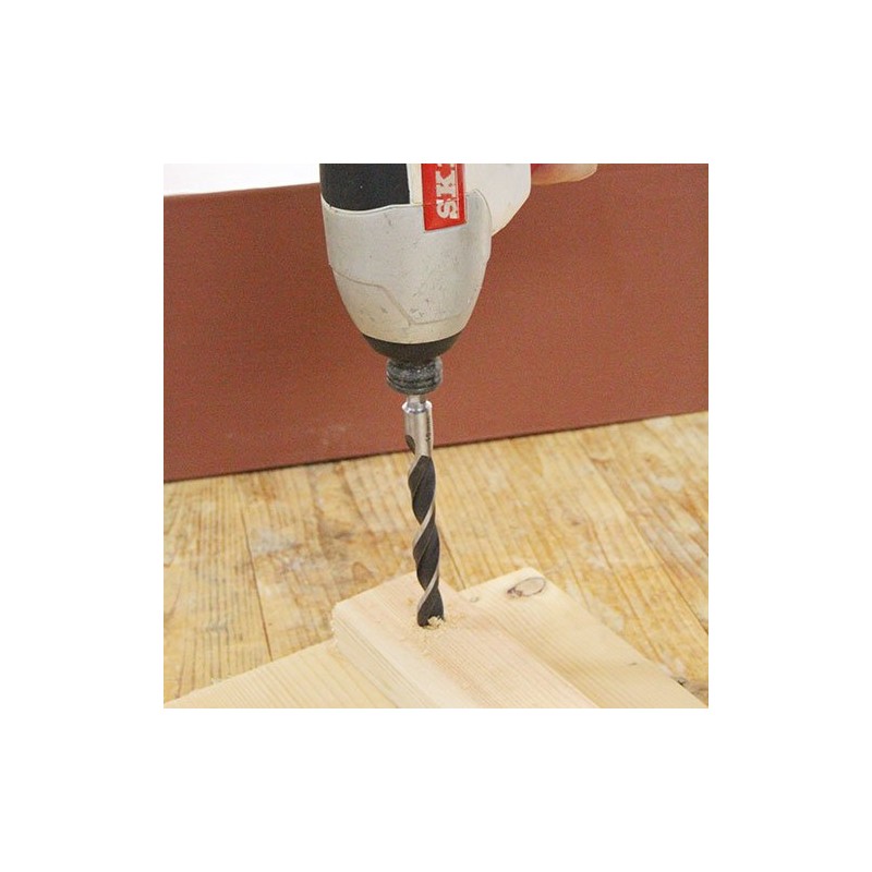 E-Value EDS-3HEX Hexagonal Shaft Woodworking Drill Set, Set of 8