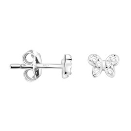 SOFIA MILANI - Women's Earrings 925 Silver - with Zirconia Stones - Butterfly Stud Earring - E2284