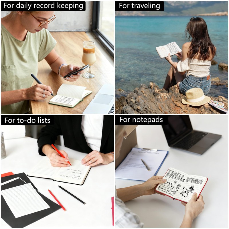 3 Pack Small Pocket Journal Notebooks Mini A6 Lined Journaling