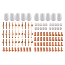 CTJCTJ 110PCS PT31 Plasma Cutting Consumables Fit CUT-45 CUT-50 CT-312 with Plasma Cutter Torch PT-31 JG-40 LG-40