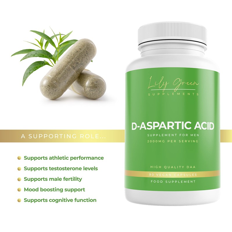 Lily Green | D-Aspartic Acid 2000mg per Serving | 90