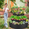 Nilioerup 3 Tiered Strawberry Planter, Fabric Raised Garden Bed Non-Woven