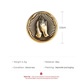 Pretyzoom 5 Stück Gebetene Brosche Vintage Brustpin Religiöse Anstecknadeln Schmuck Geschenk für Kleidung Taschen Jacken Accessoires (zufällige Farbe)