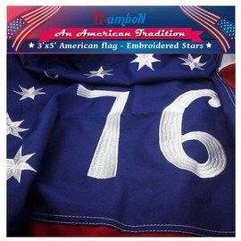 Bennington Flag 3x5 ft - Beautiful, Durable, dHeavy Duty Spun Polyester 220GSM, Fully Sewn Vibrant Stripes and Embroidered Stars and Number - UV Resistant